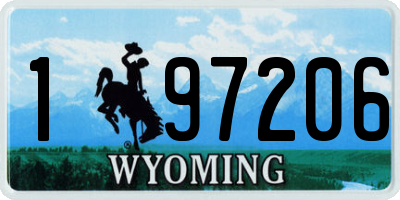 WY license plate 197206