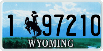 WY license plate 197210