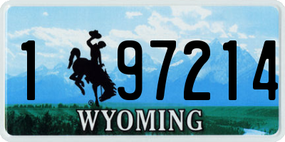 WY license plate 197214