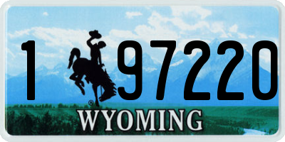 WY license plate 197220