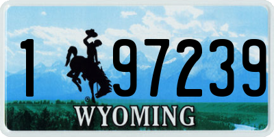 WY license plate 197239