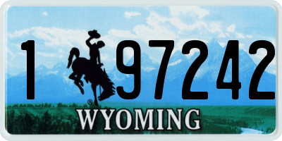 WY license plate 197242