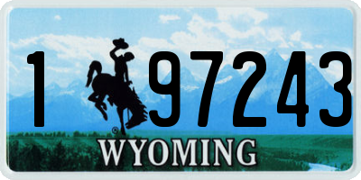 WY license plate 197243
