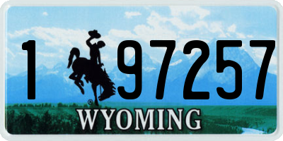 WY license plate 197257