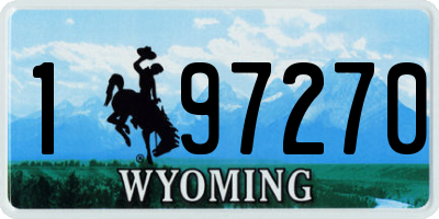 WY license plate 197270