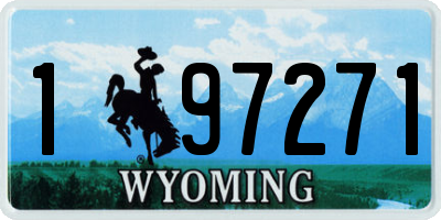 WY license plate 197271