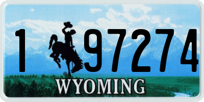 WY license plate 197274