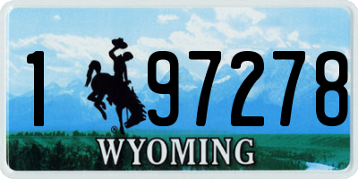 WY license plate 197278
