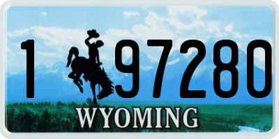 WY license plate 197280