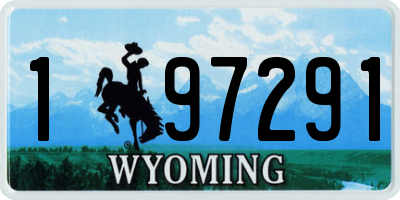 WY license plate 197291