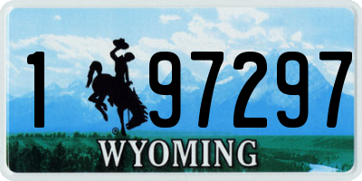 WY license plate 197297