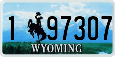 WY license plate 197307