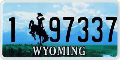 WY license plate 197337
