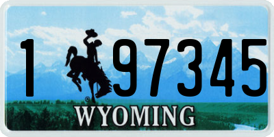 WY license plate 197345