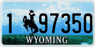 WY license plate 197350