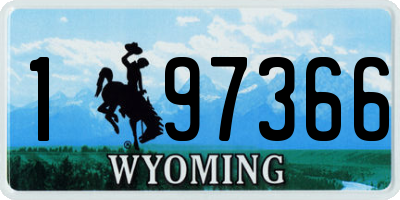 WY license plate 197366
