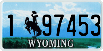 WY license plate 197453