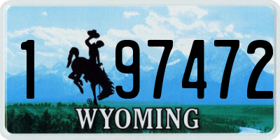 WY license plate 197472