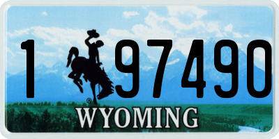 WY license plate 197490