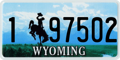 WY license plate 197502