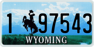 WY license plate 197543