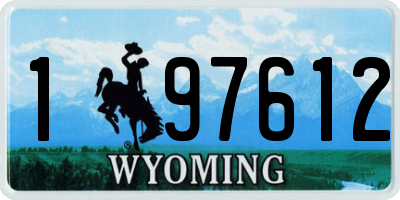 WY license plate 197612
