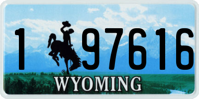 WY license plate 197616