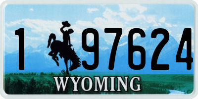 WY license plate 197624