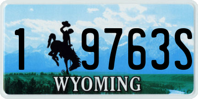 WY license plate 19763S