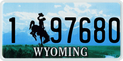 WY license plate 197680