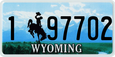 WY license plate 197702