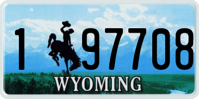 WY license plate 197708