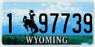 WY license plate 197739