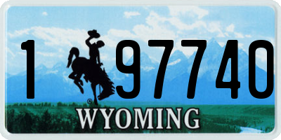 WY license plate 197740