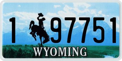 WY license plate 197751