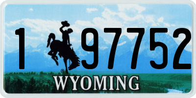 WY license plate 197752