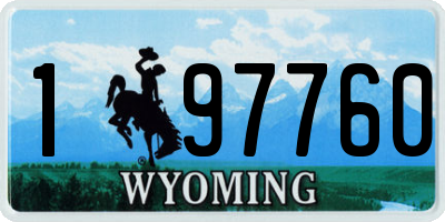 WY license plate 197760