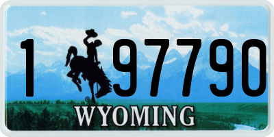 WY license plate 197790