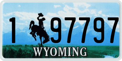 WY license plate 197797