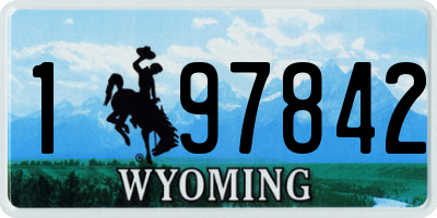 WY license plate 197842