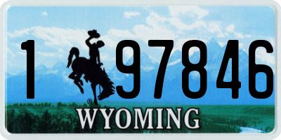 WY license plate 197846