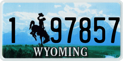 WY license plate 197857