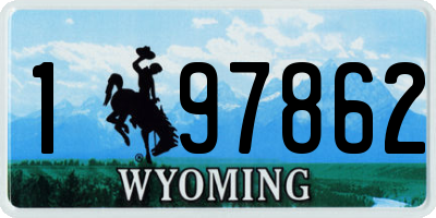 WY license plate 197862