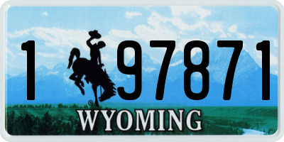 WY license plate 197871