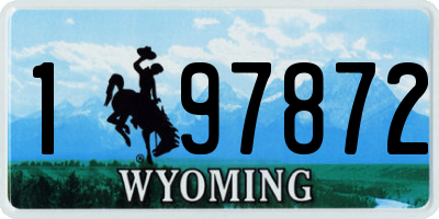 WY license plate 197872