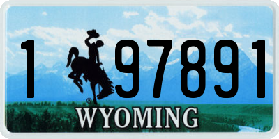 WY license plate 197891