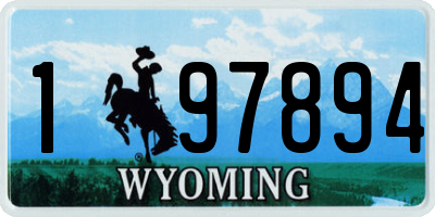 WY license plate 197894