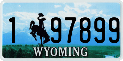 WY license plate 197899