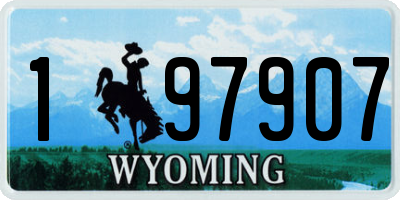 WY license plate 197907