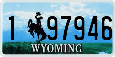 WY license plate 197946